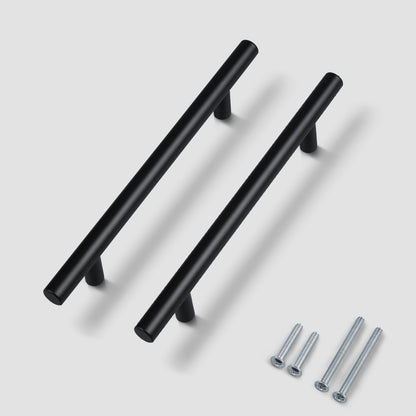 Matte Black Stainless Steel Pulls for Cabinets/Drawers/Cupboards (2-1/2'' - 10'') - PD3383HBK