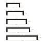 Matte Black Hollow Stainless Steel Pulls for Cabinets/Drawers (3-3/4'' - 10'') - PDDJ30HBK