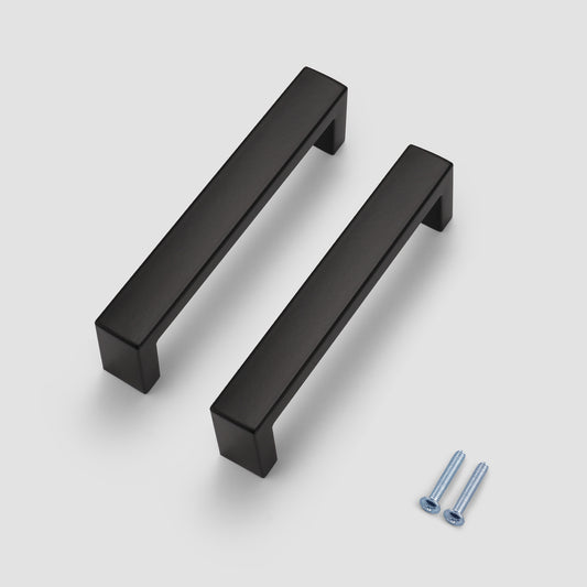 Matte Black Hollow Stainless Steel Pulls for Cabinets/Drawers (3-3/4'' - 10'') - PDDJ30HBK