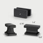 Knobwell Matte Black Rectangle Kitchen Cabinet Knobs, Decorative Dresser Drawer Pulls - PS92001BK