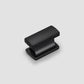 Knobwell Matte Black Rectangle Kitchen Cabinet Knobs, Decorative Dresser Drawer Pulls - PS92001BK